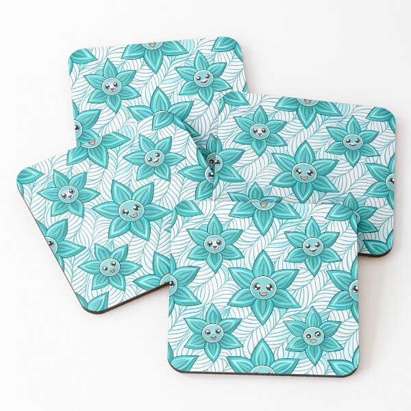 Item preview, Pattern of Fun Sky Blue Flowers - Seamless Pattern #1 designed and sold by Second Draft Visuals.