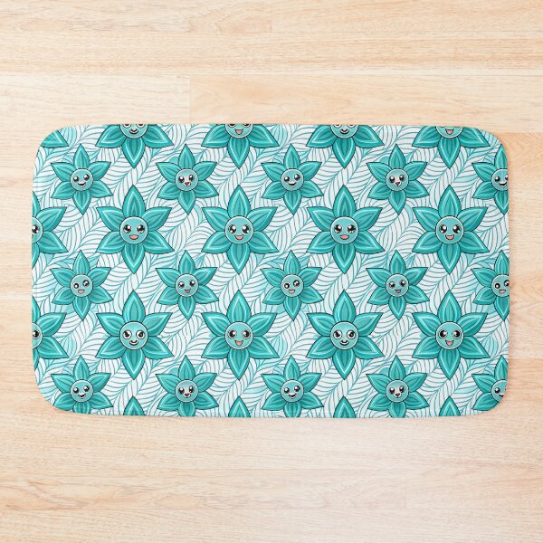 Item preview, Pattern of Fun Sky Blue Flowers - Seamless Pattern #1 designed and sold by Second Draft Visuals.