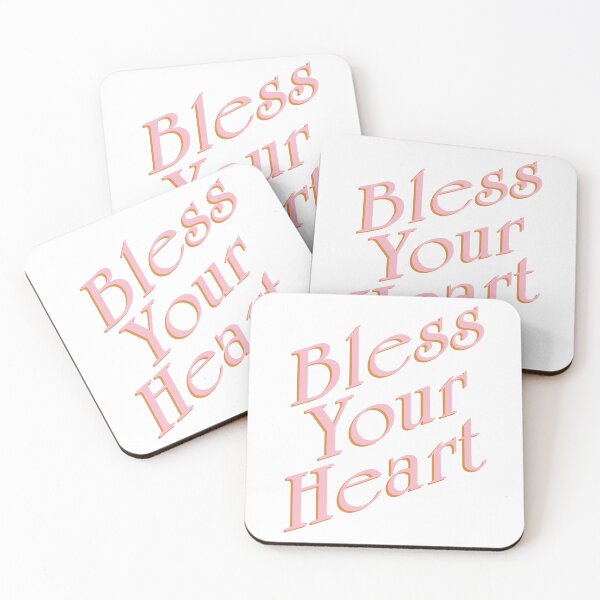 Item preview, Bless Your Heart - Pink & Orange Typography designed and sold by MagnoliaLamb.