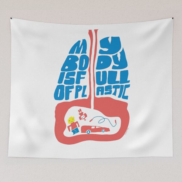 Item preview, MY BODY IS FULL OF PLASTIC - 90s toys and microplastics designed and sold by the50ftsnail.