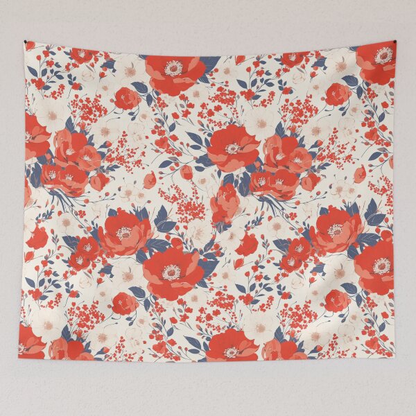 Item preview, Red Poppies on White | Seamless designed and sold by Unrooted.