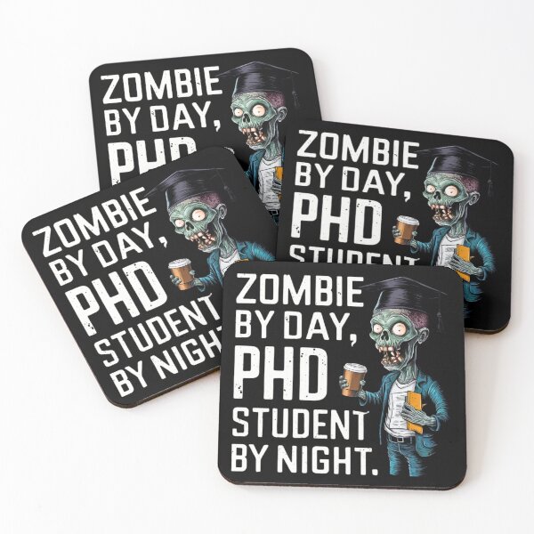 Item preview, Zombie by day, PhD student by night, funny PhD and Halloween designed and sold by NoetherSym.