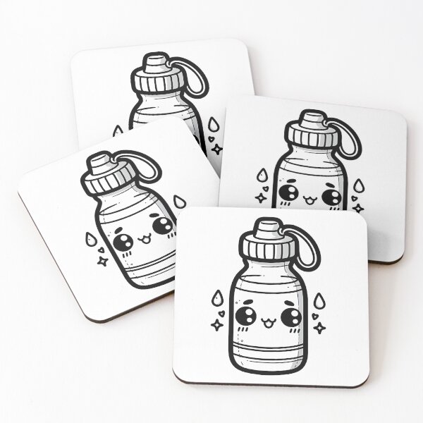 Item preview, Cute Kawaii Water Bottle Squeeze designed and sold by limonadashop.