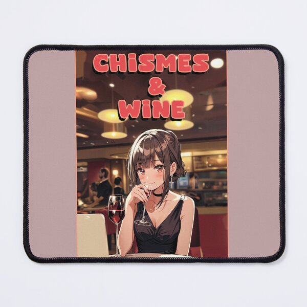 Item preview, gossip and wine anime style illustration designed and sold by La Loca.