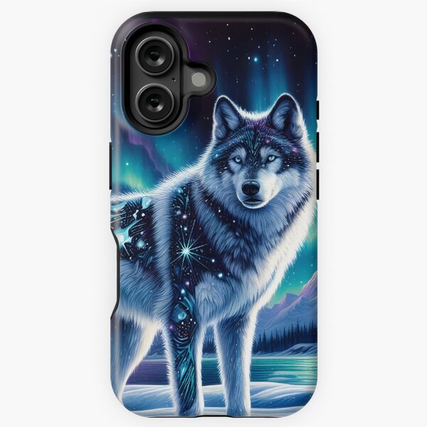 Item preview, Mystic Wolves Under Northern Lights designed and sold by RkskArt.