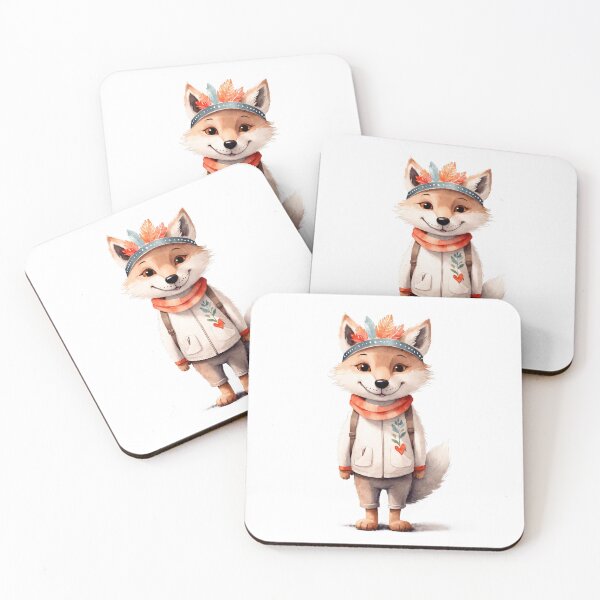 Item preview, Cute wolf in boho outfit   designed and sold by Victoria Riabov.
