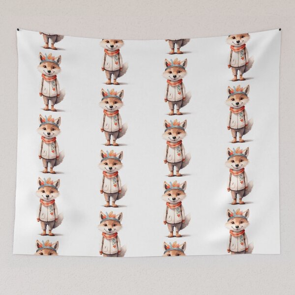 Item preview, Cute wolf in boho outfit   designed and sold by Victoria Riabov.