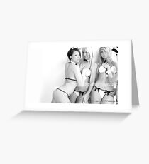 bunny girls 2 Greeting Card