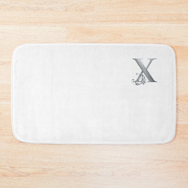 Item preview, Luxury Floral Monogram X: Elegant Grey and Silver Typography designed and sold by Fil4.