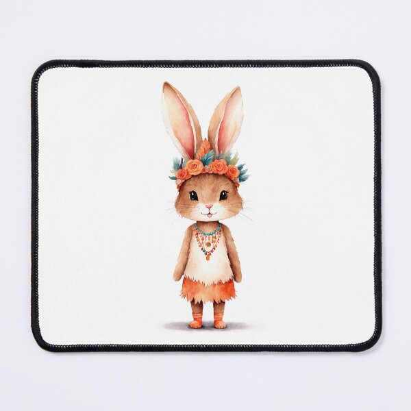 Item preview, Cute bunny in boho outfit designed and sold by Victoria Riabov.