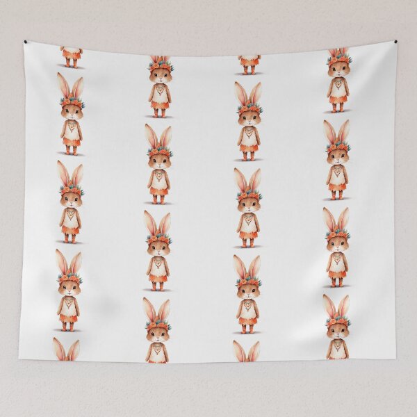 Item preview, Cute bunny in boho outfit   designed and sold by Victoria Riabov.