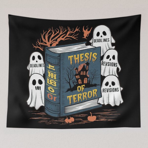 Item preview, Thesis of terror, funny PhD and Halloween designed and sold by NoetherSym.