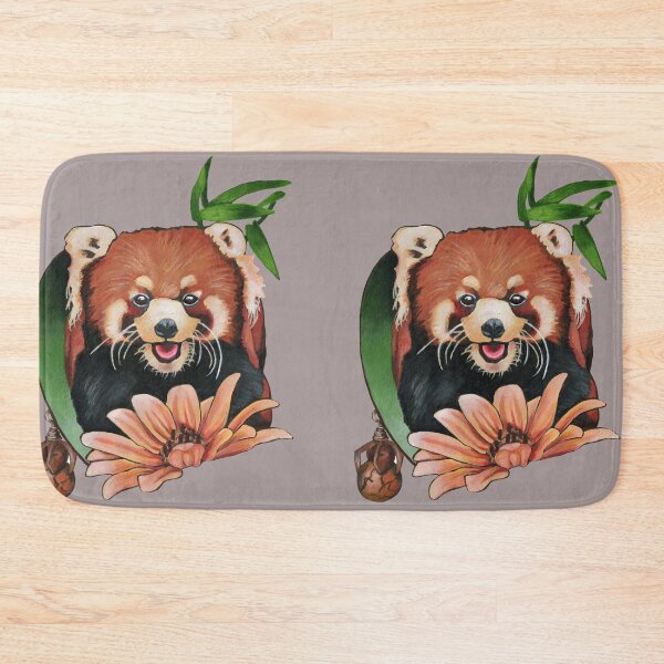 Item preview, Red panda with wild flower designed and sold by KnowingWonder.