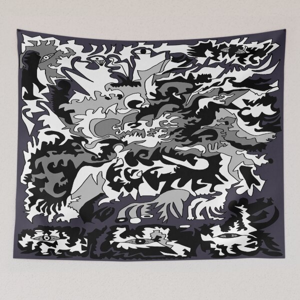 Item preview, Creatures - Greyscale designed and sold by ZikuPrints.