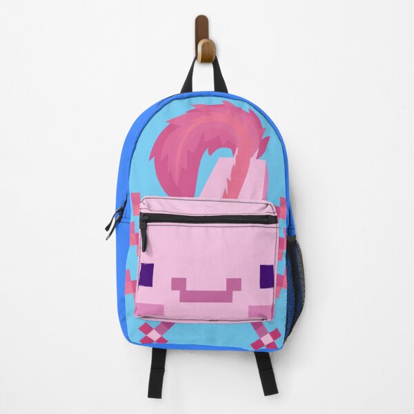 Item preview, Minecraft Axolotl Backpack (pink/leucistic) designed and sold by TrippyTooni.