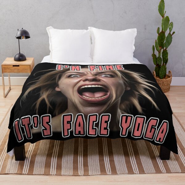 Item preview, Yoga facial, mujer loca, estrés, divertido designed and sold by Burn-Ego.