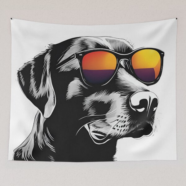 Item preview, Black Lab Sunglasses Dog designed and sold by SeaStarAlex.