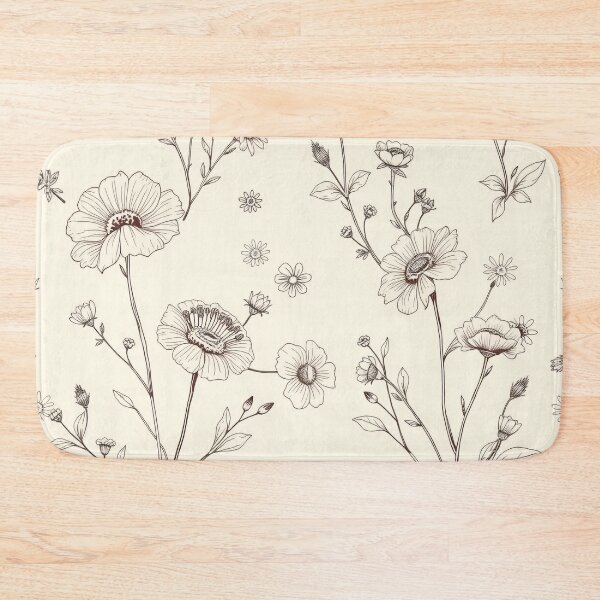 Item preview, Elegant Wildflower Toile de Jouy Pattern designed and sold by SeamPix.