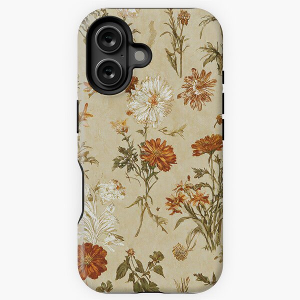 Item preview, Earthy Wildflower Toile de Jouy Pattern designed and sold by SeamPix.