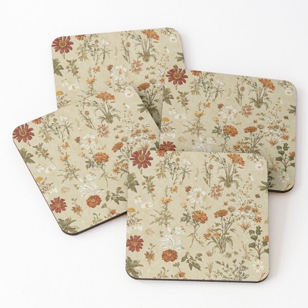 Item preview, Earthy Wildflower Toile de Jouy Pattern designed and sold by SeamPix.