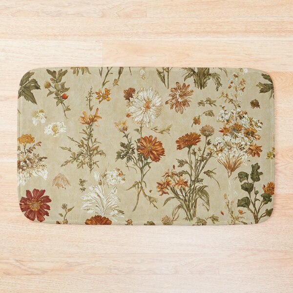 Item preview, Earthy Wildflower Toile de Jouy Pattern designed and sold by SeamPix.