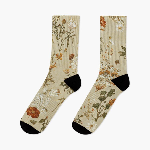 Item preview, Earthy Wildflower Toile de Jouy Pattern designed and sold by SeamPix.