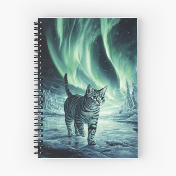 Item preview, Bengal Cat Under Northern Lights designed and sold by Nocturne  Paws.