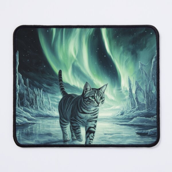 Item preview, Bengal Cat Under Northern Lights designed and sold by Nocturne Paws.