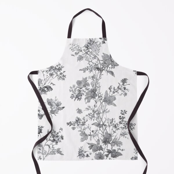Item preview, Monochrome Wildflower Toile de Jouy Pattern designed and sold by SeamPix.