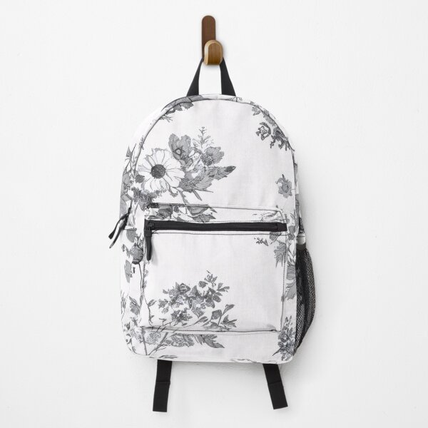 Item preview, Monochrome Wildflower Toile de Jouy Pattern designed and sold by SeamPix.