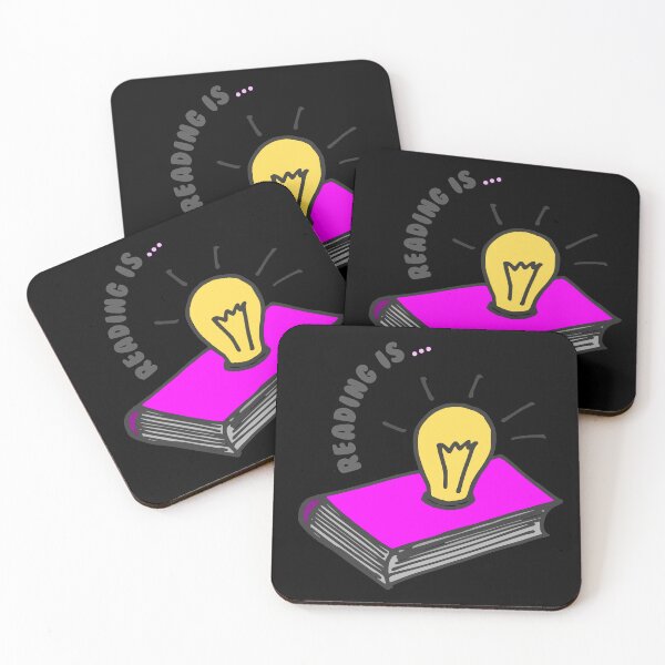 Item preview, Reading is... Pink Book And Light Bulb designed and sold by ZIPsketch.