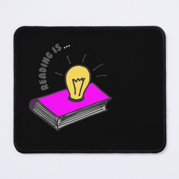 Item preview, Reading is... Pink Book And Light Bulb designed and sold by ZIPsketch.