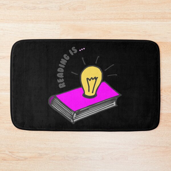 Item preview, Reading is... Pink Book And Light Bulb designed and sold by ZIPsketch.
