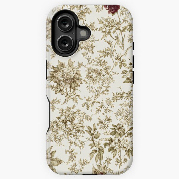 Item preview, Vintage Wildflower Toile de Jouy Pattern designed and sold by SeamPix.