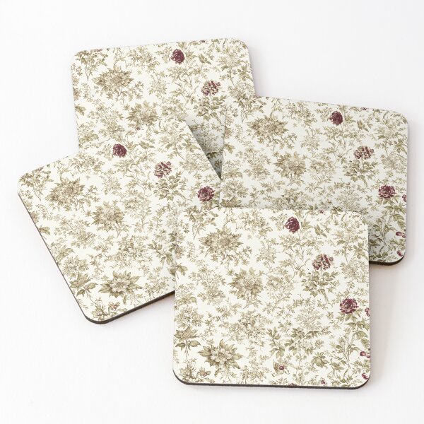 Item preview, Vintage Wildflower Toile de Jouy Pattern designed and sold by SeamPix.