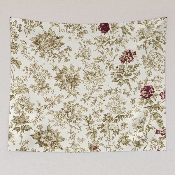 Item preview, Vintage Wildflower Toile de Jouy Pattern designed and sold by SeamPix.