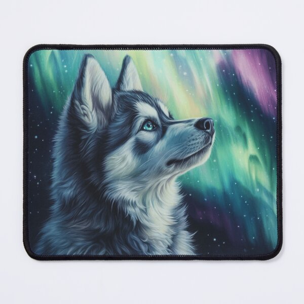 Item preview, Husky Puppy Under Northern Lights designed and sold by Nocturne  Paws.