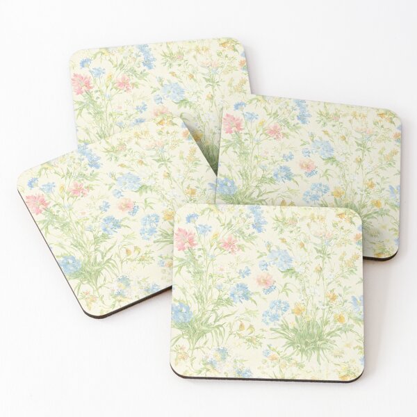 Item preview, Soft Pastel Wildflower Toile de Jouy Pattern designed and sold by SeamPix.