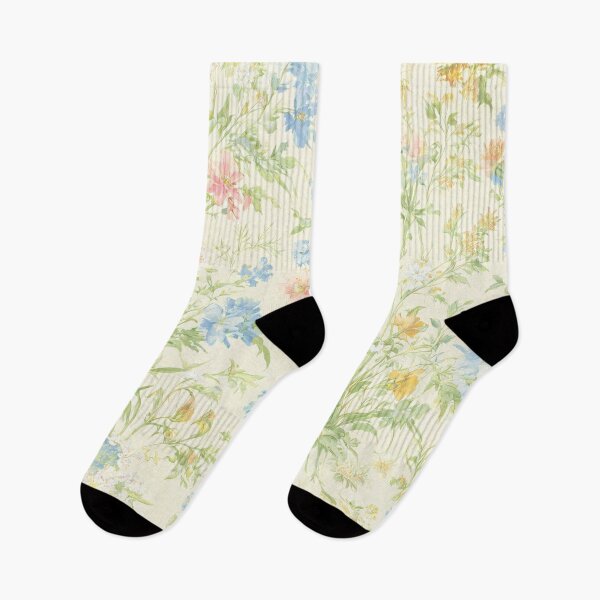 Item preview, Soft Pastel Wildflower Toile de Jouy Pattern designed and sold by SeamPix.