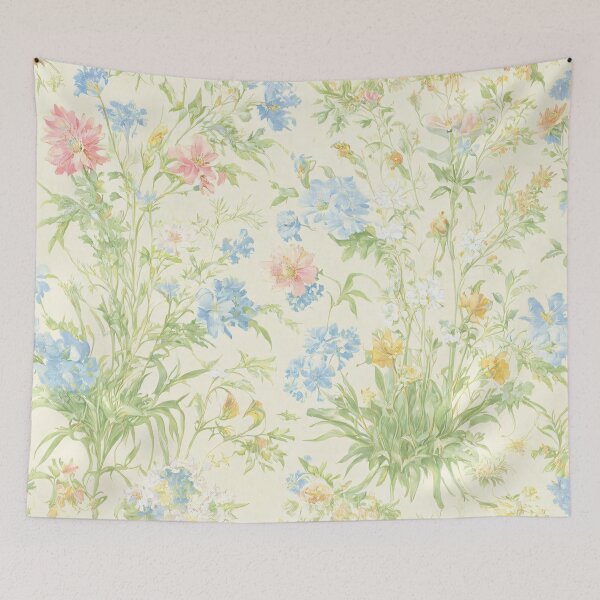 Item preview, Soft Pastel Wildflower Toile de Jouy Pattern designed and sold by SeamPix.