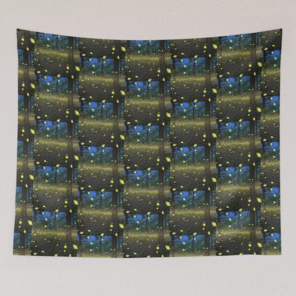 Item preview, Enchanting Firefly Forest designed and sold by BestArtByArvind.