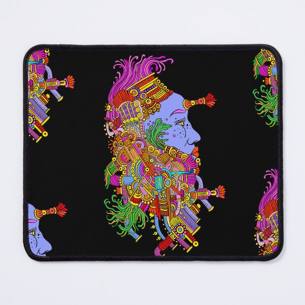 Item preview, purple aztec mayan native with jewlery and steampunk designed and sold by AZTECartoon.