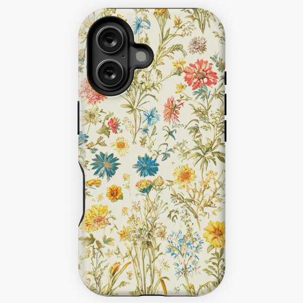 Item preview, Soft Cream Whimsical Wildflower Toile de Jouy Pattern designed and sold by SeamPix.