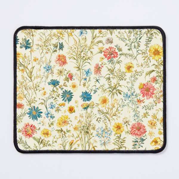 Item preview, Soft Cream Whimsical Wildflower Toile de Jouy Pattern designed and sold by SeamPix.