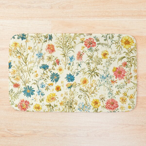 Item preview, Soft Cream Whimsical Wildflower Toile de Jouy Pattern designed and sold by SeamPix.