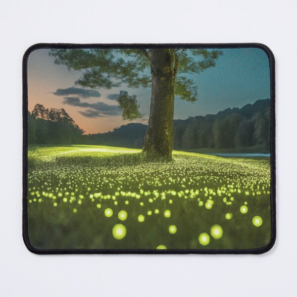 Item preview, Night Field with Glowing Orbs designed and sold by BestArtByArvind.