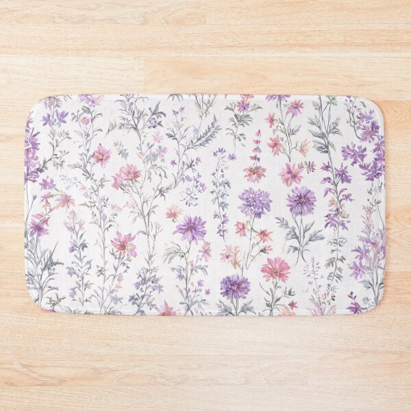 Item preview, Purple Whimsical Wildflower Toile de Jouy Pattern designed and sold by SeamPix.