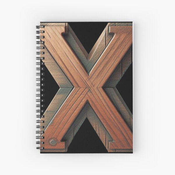 WOOD TYPE LETTER X Spiral Notebook