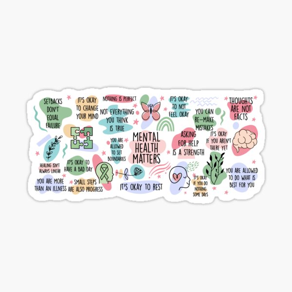 Item preview, Mental Health Matters: Positive Affirmations (Horizontal Version) designed and sold by Margival.