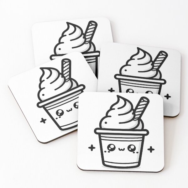 Item preview, Cute Kawaii Yoghurt with Sparkles designed and sold by limonadashop.